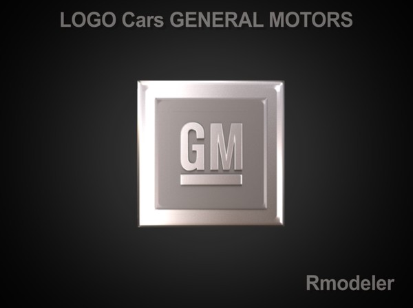 3d obj gm cars vehicles - GM 3d Logo by Serega Rozhnov