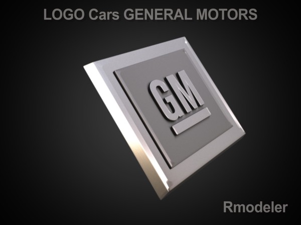 3d obj gm cars vehicles - GM 3d Logo by Serega Rozhnov