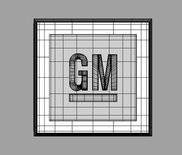 3d obj gm cars vehicles - GM 3d Logo by Serega Rozhnov