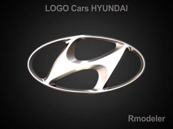 obj logo huindai - Huindai 3d Logo by Serega Rozhnov