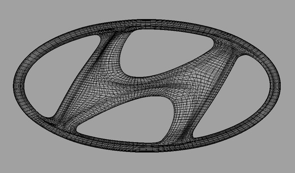 obj logo huindai - Huindai 3d Logo by Serega Rozhnov