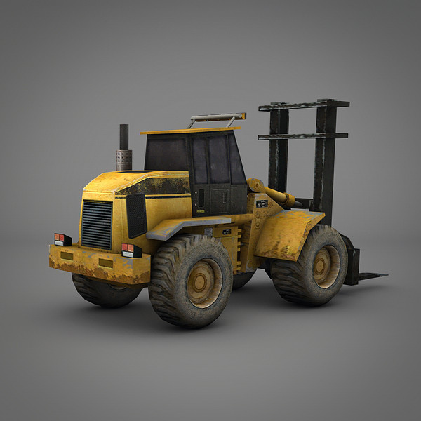 forklift lift heavy 3d model - Heavy Forklift by NesAn Studio