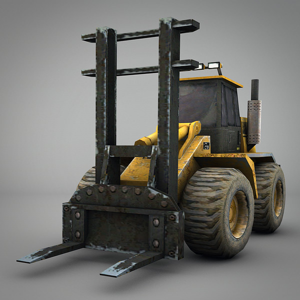 forklift lift heavy 3d model - Heavy Forklift by NesAn Studio
