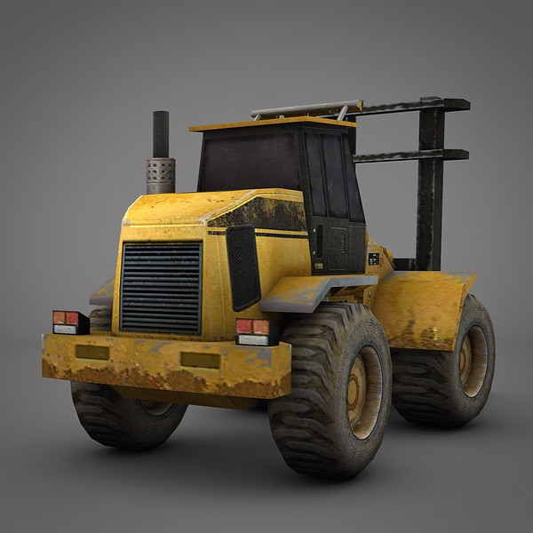 forklift lift heavy 3d model - Heavy Forklift by NesAn Studio