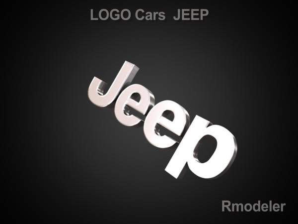 jeep vehicle 3d obj - Jeep 3d Logo by Serega Rozhnov