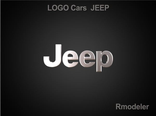 jeep vehicle 3d obj - Jeep 3d Logo by Serega Rozhnov
