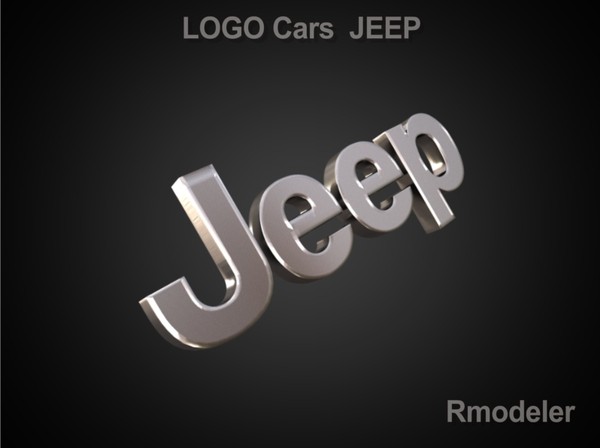 jeep vehicle 3d obj - Jeep 3d Logo by Serega Rozhnov