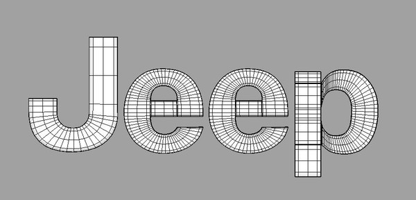 jeep vehicle 3d obj - Jeep 3d Logo by Serega Rozhnov