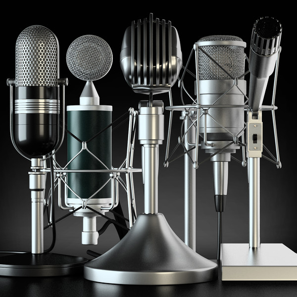 microphone 5 c4d - 5 Microphones Set by RomanPritulyak