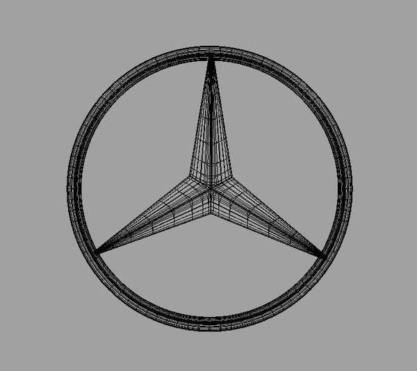 maya car vehicles - Mersedes 3d Logo by Serega Rozhnov
