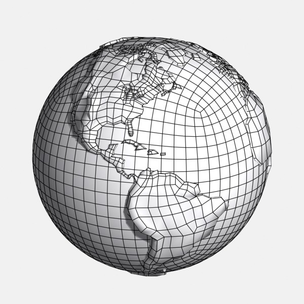 3d model cartoon earth continents - Toon Earth... by Denys Almaral