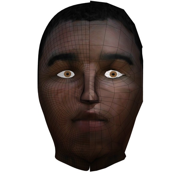 3d head face - Textured Face by 3DUniverse Pro