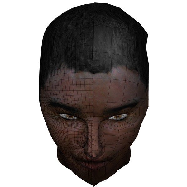 3d head face - Textured Face by 3DUniverse Pro