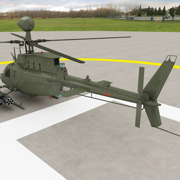 3d model oh-58d kiowa warrior helicopter - OH-58D Kiowa Warrior Helicopter by fuuuuuu