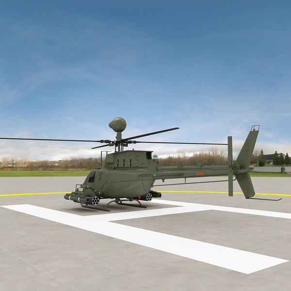3d model oh-58d kiowa warrior helicopter - OH-58D Kiowa Warrior Helicopter by fuuuuuu
