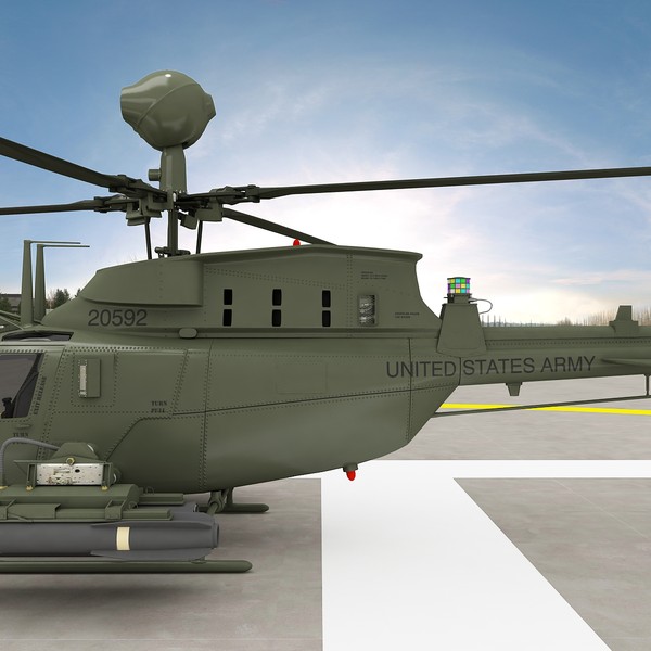 3d model oh-58d kiowa warrior helicopter - OH-58D Kiowa Warrior Helicopter by fuuuuuu