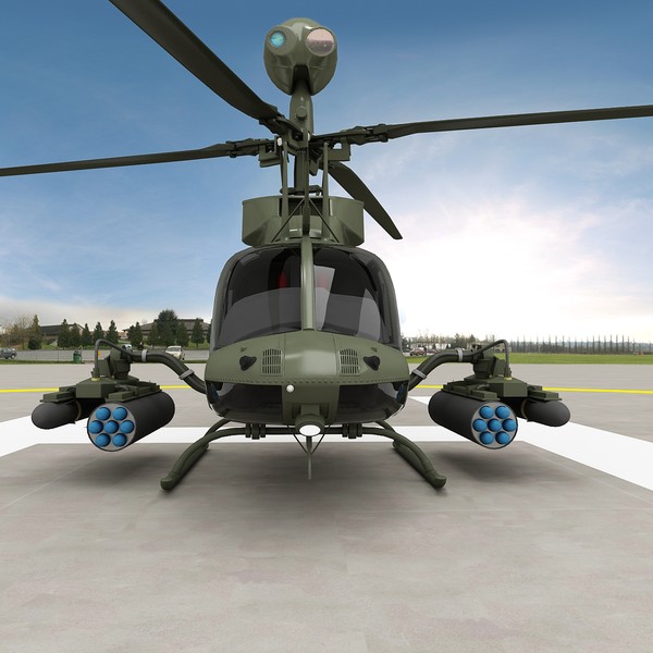 3d model oh-58d kiowa warrior helicopter - OH-58D Kiowa Warrior Helicopter by fuuuuuu