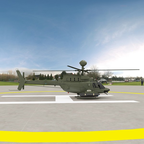 3d model oh-58d kiowa warrior helicopter - OH-58D Kiowa Warrior Helicopter by fuuuuuu
