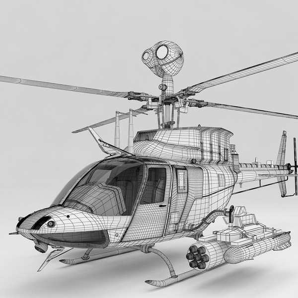 3d model oh-58d kiowa warrior helicopter - OH-58D Kiowa Warrior Helicopter by fuuuuuu