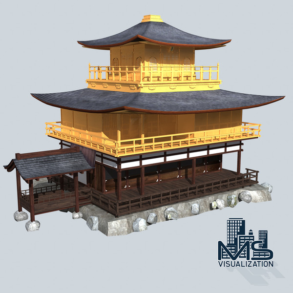 japanese palace 3d model - Japanese Palace by MS Visualization