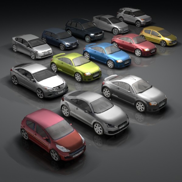 3d max 13 car - 13 Lowpoly Car Collection by arch9