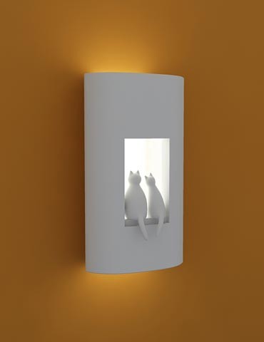 lamp 1821 3ds - 3d model of wall-table lamp Cats by zbignev