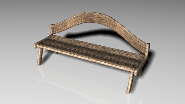 park bench 3ds - Simple Park Bench by CreateNPlay