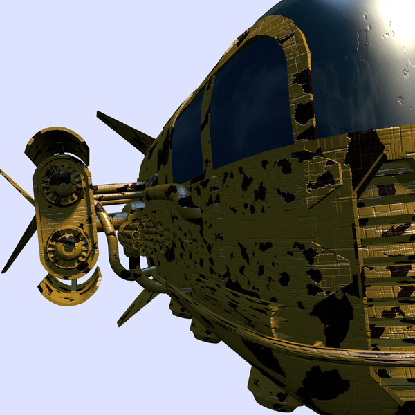 free obj mode old rusty space fighter - Rusty Fighter by yg3d