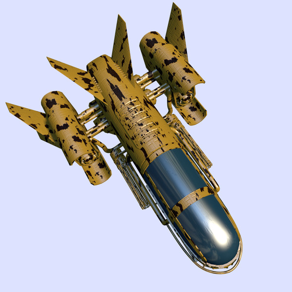 free obj mode old rusty space fighter - Rusty Fighter by yg3d