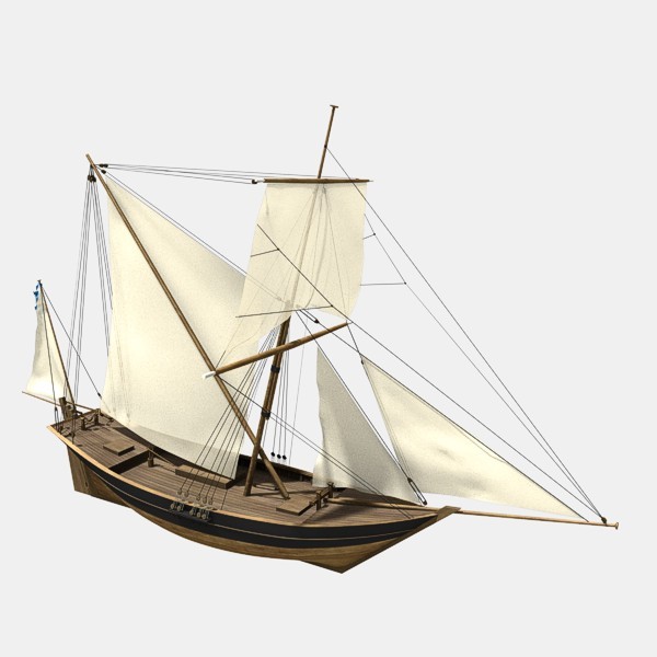 blend sail ship 1835 - Sacoleva 1835 by Marcin Kurczewski