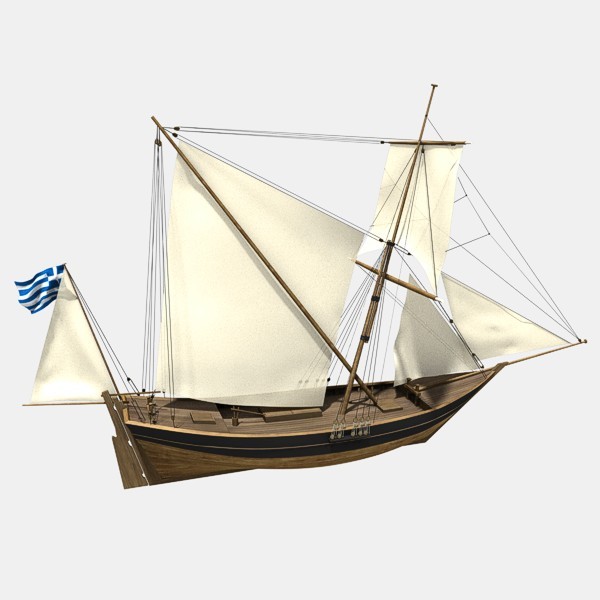 blend sail ship 1835 - Sacoleva 1835 by Marcin Kurczewski
