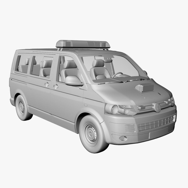 3ds max t5 police - VW T5 police 2011 by DreiDe