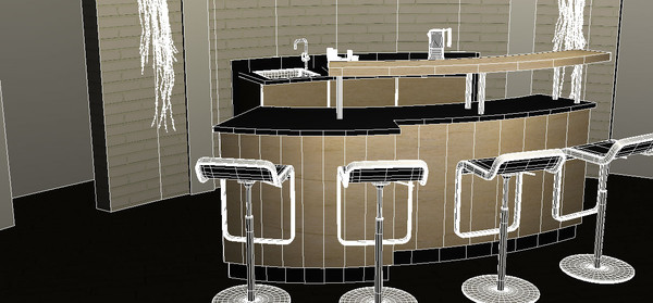 max minimalist mini bar interior - minimalist mini bar by Line 3D