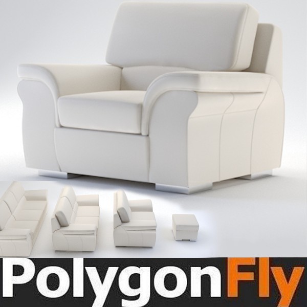 maya couch sofa - sofa_29_(4_models) by PolygonFly