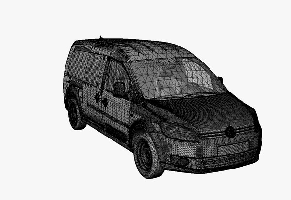 caddy maxi delivery van 3d model - VW Caddy Maxi delivery van 2011 by DreiDe