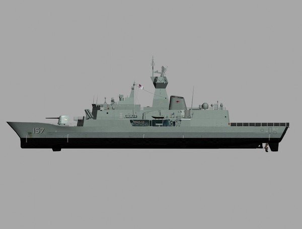 hmas asmd upgraded anzac 3d max - Anzac Class Frigate - ASMD Upgrade by jr_simpson