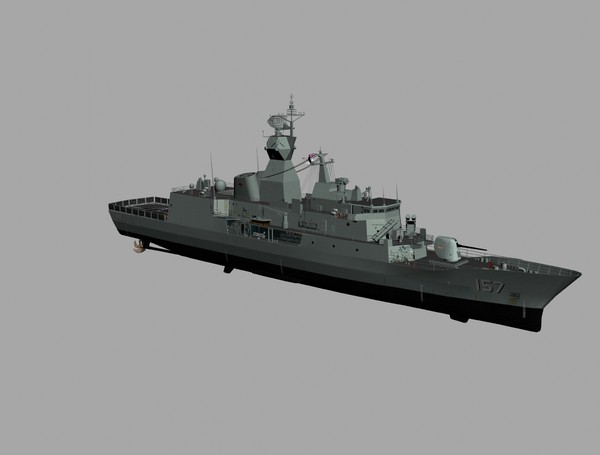 hmas asmd upgraded anzac 3d max - Anzac Class Frigate - ASMD Upgrade by jr_simpson