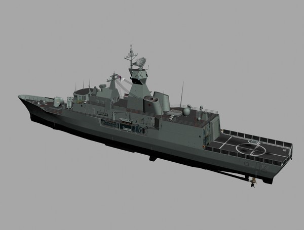 hmas asmd upgraded anzac 3d max - Anzac Class Frigate - ASMD Upgrade by jr_simpson