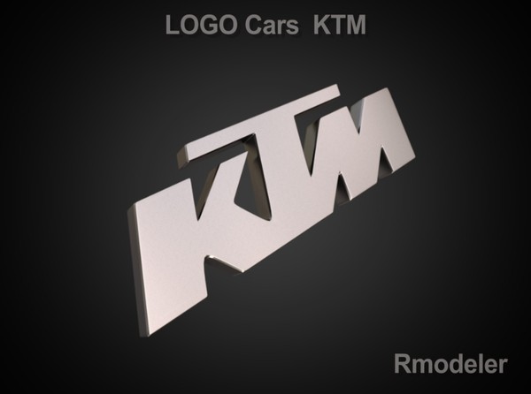 obj logo ktm - KTM 3d Logo by Serega Rozhnov