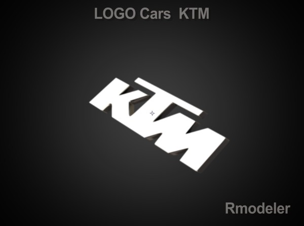 obj logo ktm - KTM 3d Logo by Serega Rozhnov