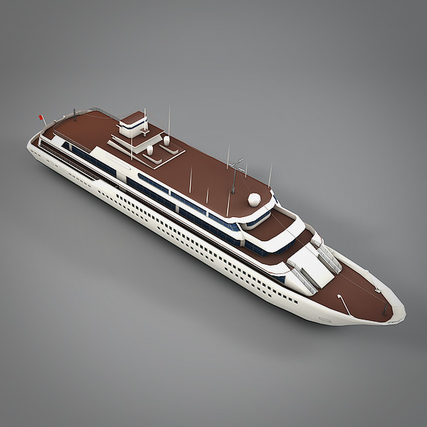 ocean liner line 3d model - Ocean Liner by NesAn Studio
