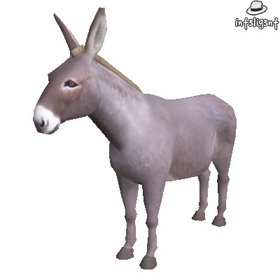 edge loop 3ds - Low Poly Donkey by Int3lig3nt