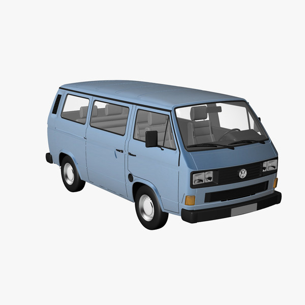 3d model facelift 1988 - VW T3 Bus facelift 1988 by DreiDe