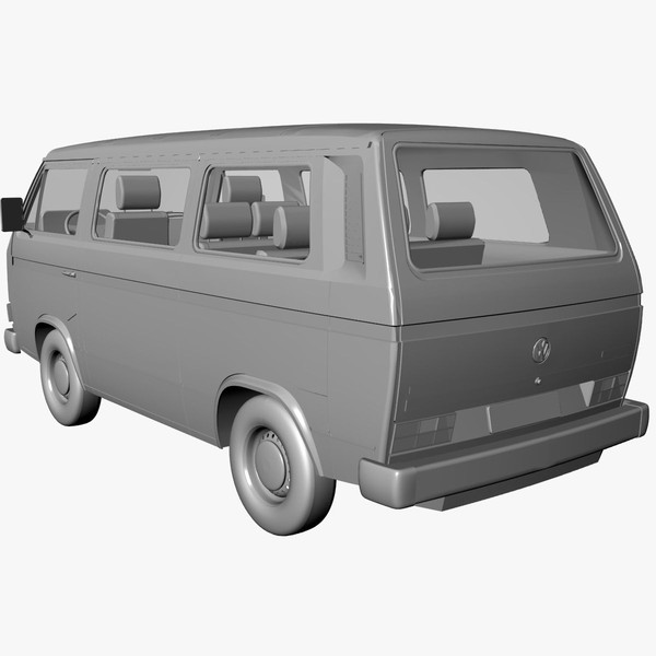 3d model facelift 1988 - VW T3 Bus facelift 1988 by DreiDe