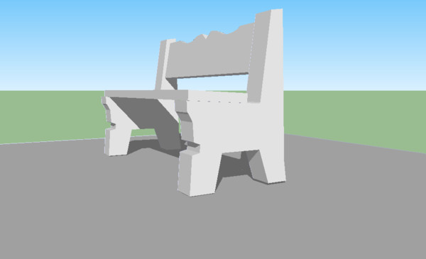 3ds max replica park bench - Park Bench by elijah3d