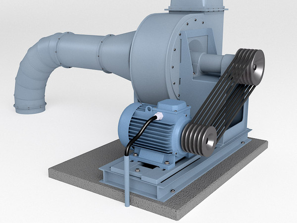 3d model industrial fan - Industrial fan by zbignev