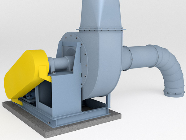3d model industrial fan - Industrial fan by zbignev