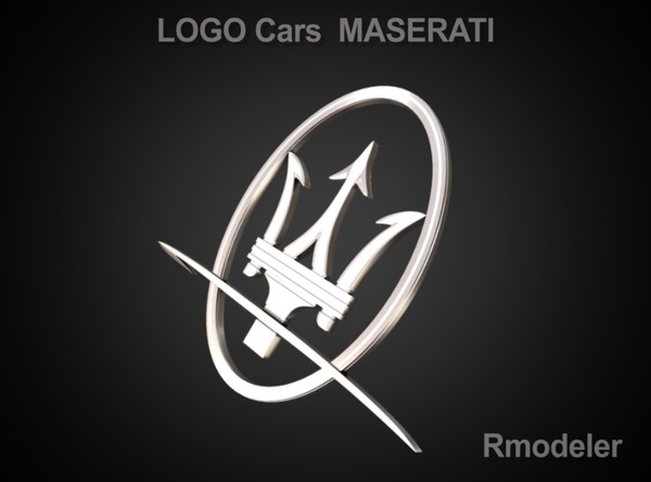 3d maserati car emblem - Maserati 3d Logo by Serega Rozhnov