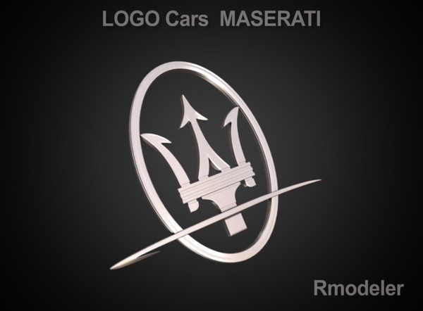 3d maserati car emblem - Maserati 3d Logo by Serega Rozhnov