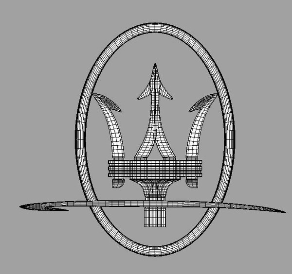 3d maserati car emblem - Maserati 3d Logo by Serega Rozhnov